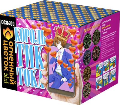 Король Тик-Тока Батарея салютов купить в Бирюсинске | biryusinsk.salutsklad.ru