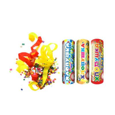 Набор ( 3конф.+3серп.) Набор хлопушек купить в Бирюсинске | biryusinsk.salutsklad.ru